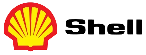 Das Shell-Logo mit einem gelb-roten Muschelsymbol neben dem Wort „Shell“ in schwarzer Schrift.